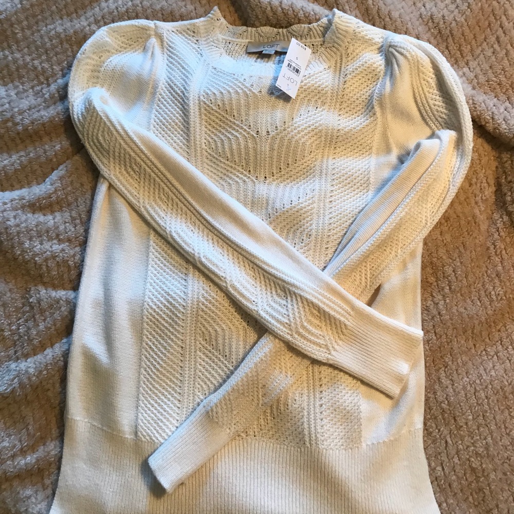 NWT Loft White Sweater